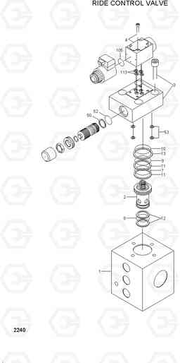 2240 RIDE CONTROL VALVE HL760(#1302-), Hyundai