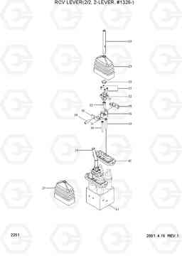 2251 RCV LEVER(2/2, 2-LEVER, #1326-) HL760(#1302-), Hyundai