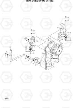 3050 TRANSMISSION MOUNTING HL760(#1302-), Hyundai