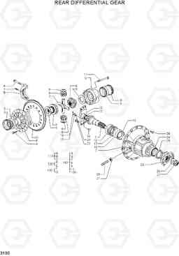 3130 REAR DIFFERENTIAL GEAR HL760(#1302-), Hyundai