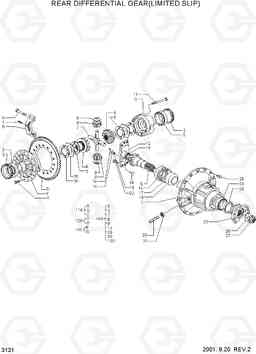 3131 REAR DIFFERENTIAL GEAR(LIMITED SLIP) HL760(#1302-), Hyundai