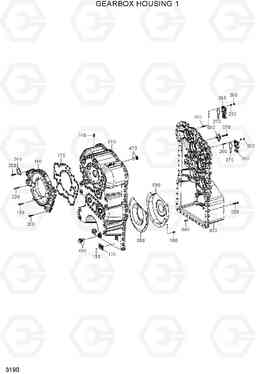 3190 GEARBOX HOUSING 1 HL760(#1302-), Hyundai