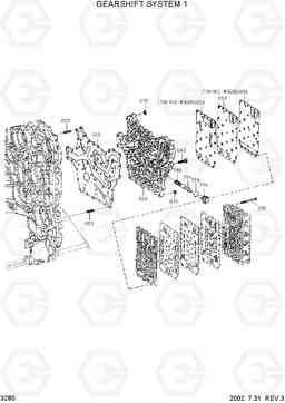 3280 GEARSHIFT SYSTEM 1 HL760(#1302-), Hyundai