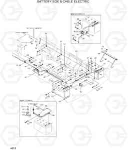 4010 BATTERY BOX & CABLE ELECTRIC HL760(#1302-), Hyundai