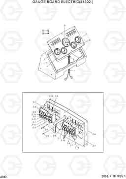 4032 GAUGE BOARD ELECTRIC(#1302-) HL760(#1302-), Hyundai