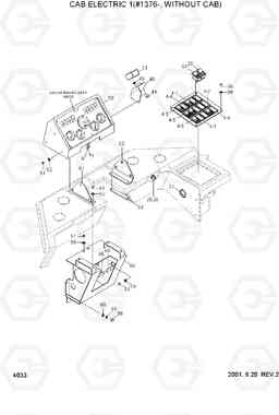 4033 CAB ELECTRIC 1(#1376-, WITHOUT CAB) HL760(#1302-), Hyundai