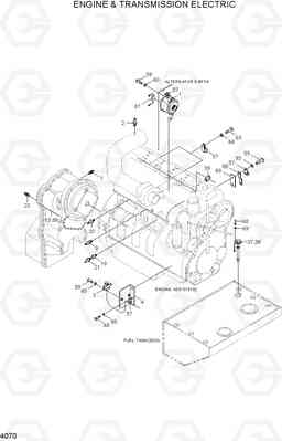 4070 ENGINE & TRANSMISSION ELECTRIC HL760(#1302-), Hyundai