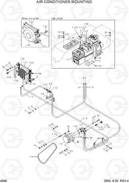 4090 AIR CONDITIONER MOUNTING HL760(#1302-), Hyundai