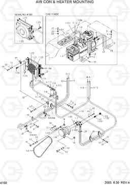 4100 AIR CON & HEATER MOUNTING HL760(#1302-), Hyundai