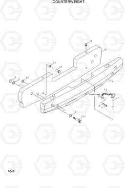 5040 COUNTERWEIGHT HL760(#1302-), Hyundai