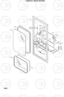 5052 CAB(3/4, MAIN DOOR) HL760(#1302-), Hyundai