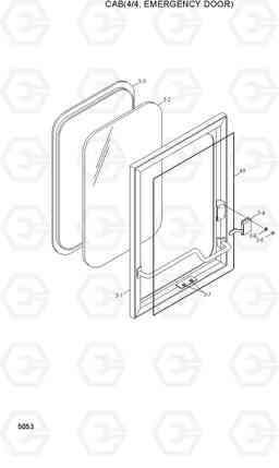 5053 CAB(4/4, EMERGENCY DOOR) HL760(#1302-), Hyundai