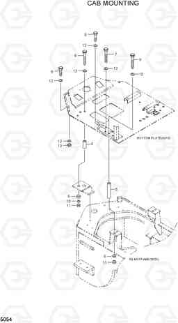 5054 CAB MOUNTING HL760(#1302-), Hyundai