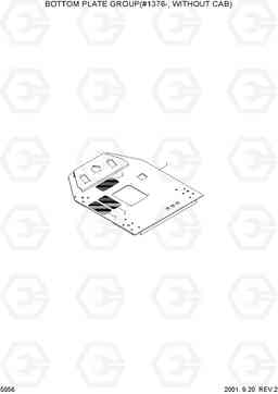 5056 BOTTOM PLATE GROUP(#1376-, WITHOUT CAB) HL760(#1302-), Hyundai