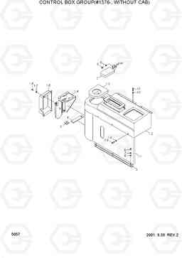 5057 CONTROL BOX GROUP(#1376-, WITHOUT CAB) HL760(#1302-), Hyundai