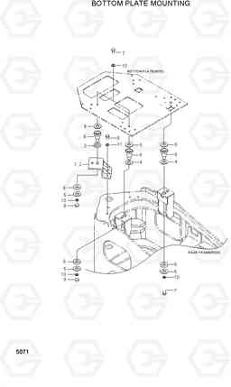 5071 BOTTOM PLATE MOUNTING HL760(#1302-), Hyundai