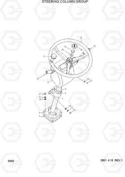 5090 STEERING COLUMN GROUP HL760(#1302-), Hyundai