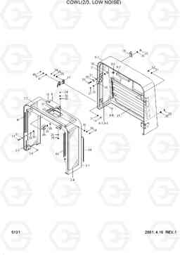 5131 COWL(2/3, LOW NOISE) HL760(#1302-), Hyundai