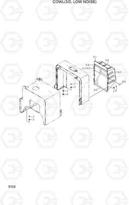 5132 COWL(3/3, LOW NOISE) HL760(#1302-), Hyundai