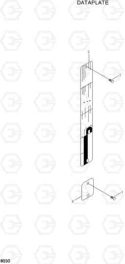 8030 DATAPLATE HL760(#1302-), Hyundai