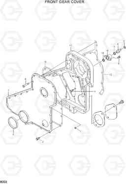 8050 FRONT GEAR COVER HL760(#1302-), Hyundai