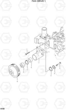8180 FAN DRIVE 1 HL760(#1302-), Hyundai
