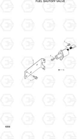 8260 FUEL SHUTOFF VALVE HL760(#1302-), Hyundai