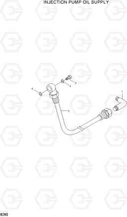 8280 INJECTION PUMP OIL SUPPLY HL760(#1302-), Hyundai