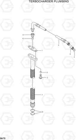 8470 TURBOCHARGER PLUMBING HL760(#1302-), Hyundai