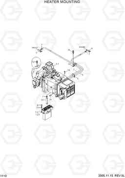 1110 HEATER MOUNTING HL760-7, Hyundai