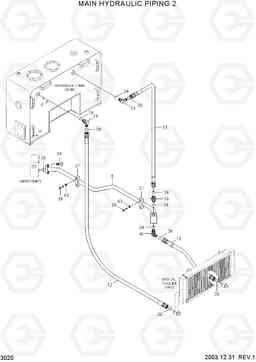 3020 MAIN HYDRAULIC PIPING 2 HL760-7, Hyundai