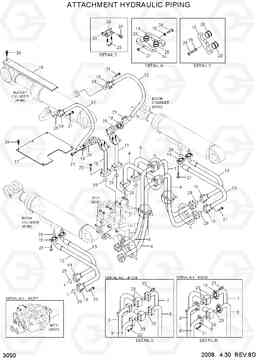 3050 ATTACHMENT HYDRAULIC PIPING HL760-7, Hyundai