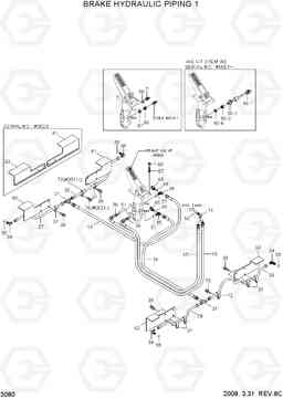 3080 BRAKE HYDRAULIC PIPING 1 HL760-7, Hyundai