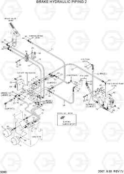 3090 BRAKE HYDRAULIC PIPING 2 HL760-7, Hyundai