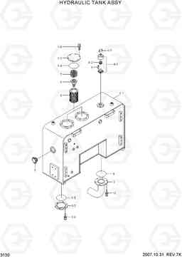 3130 HYDRAULIC TANK ASSY HL760-7, Hyundai