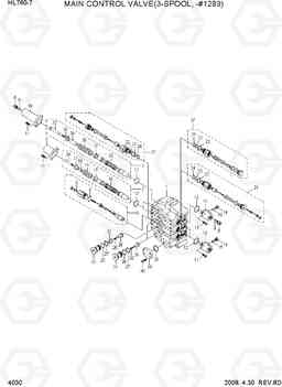 4030 MAIN CONTROL VALVE(3-SPOOL, -#1289) HL760-7, Hyundai