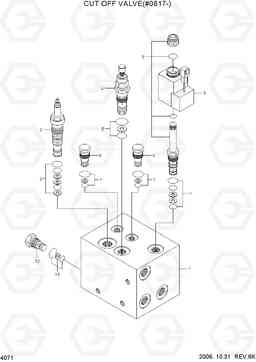 4071 CUT OFF VALVE(#0817-) HL760-7, Hyundai