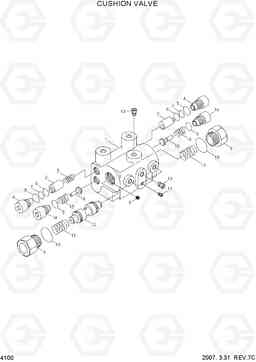 4100 CUSHION VALVE HL760-7, Hyundai