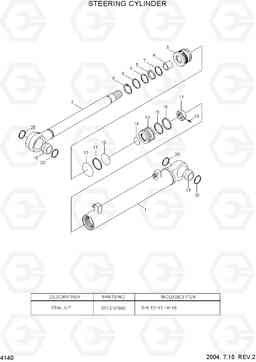 4140 STEERING CYLINDER HL760-7, Hyundai