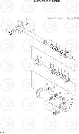 4160 BUCKET CYLINDER HL760-7, Hyundai