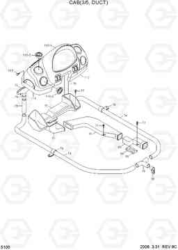 5100 CAB(3/5, DUCT) HL760-7, Hyundai