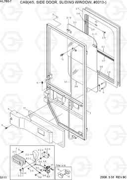 5111 CAB(4/5, SIDE DOOR, SLIDE WINDOW,#0013-) HL760-7, Hyundai