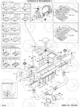5131 CONSOLE BOX(#0936-) HL760-7, Hyundai