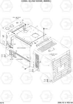 5215 COWL 2(LOW NOISE, #0699-) HL760-7, Hyundai