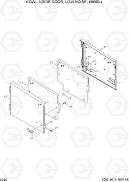 5225 COWL 3(SIDE DOOR, LOW NOISE, #0699-) HL760-7, Hyundai