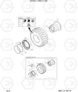 6010 WHEEL RIM & TIRE HL760-7, Hyundai