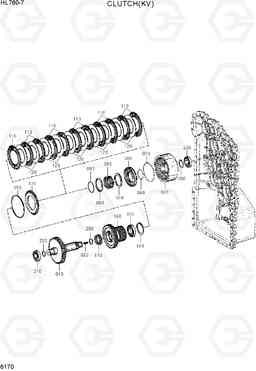 6170 CLUTCH(KV) HL760-7, Hyundai