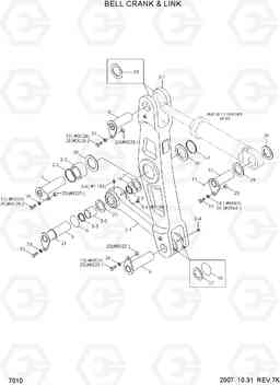 7010 BELL CRANK & LINK HL760-7, Hyundai