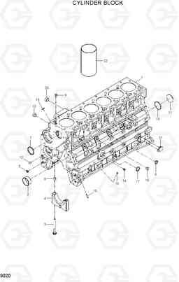 9020 CYLINDER BLOCK HL760-7, Hyundai