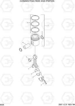 9325 CONNECTING ROD & PISTON HL760-7, Hyundai